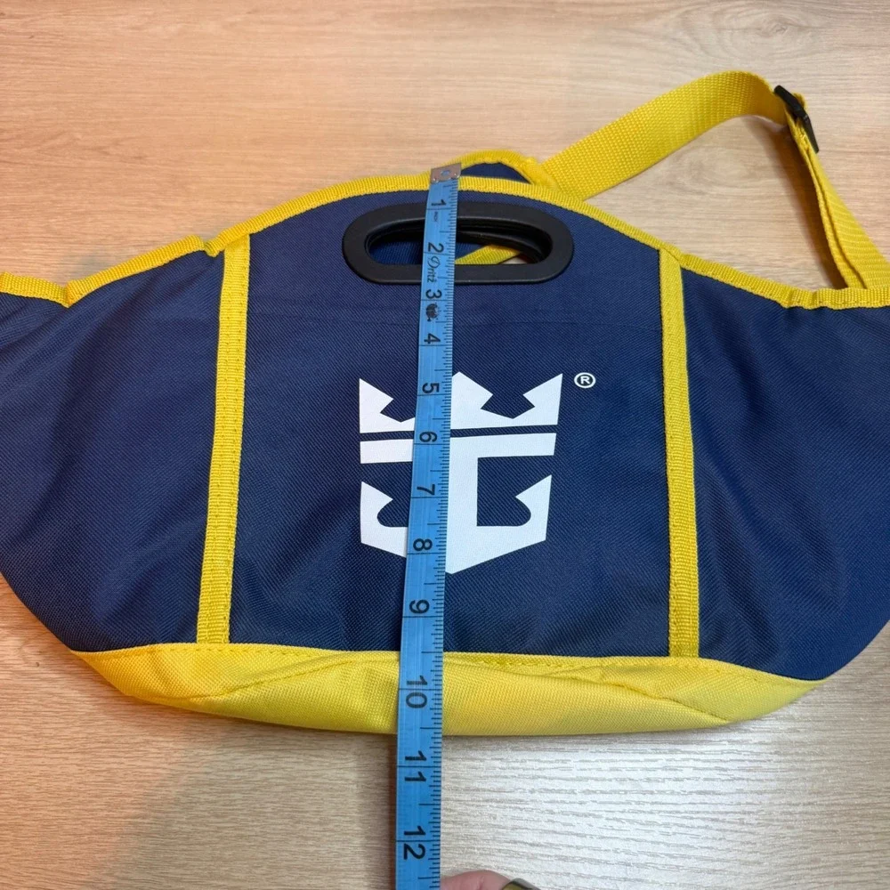 Royal Caribbean Insulated Cooler Bag Navy Blue Yellow with Bottle Opener Strap
